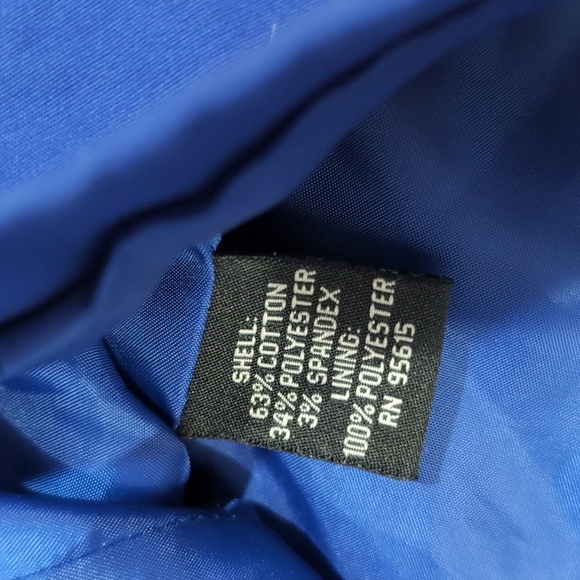 Rafaella Cobalt Blue 3/4 Sleeve Cotton Jacket - Picture 3 of 7